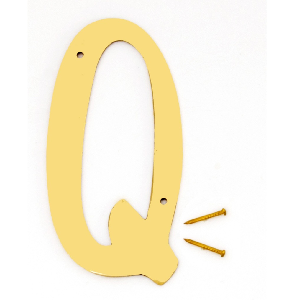 4IN DECORATIVE BRASS LTR Q