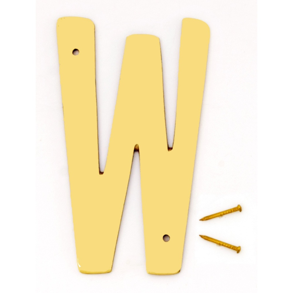 4IN DECORATIVE BRASS LTR W