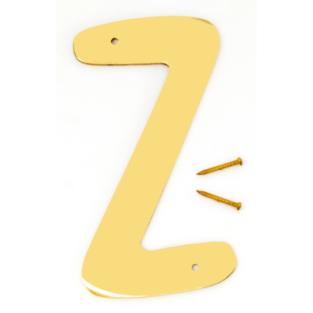 4IN DECORATIVE BRASS LTR Z