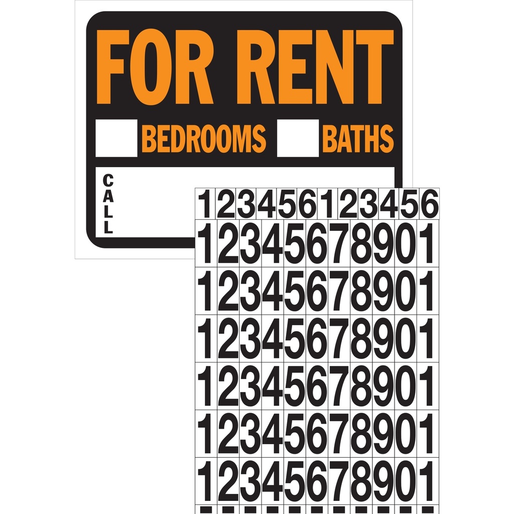 FOR RENT STATIC CLING KIT