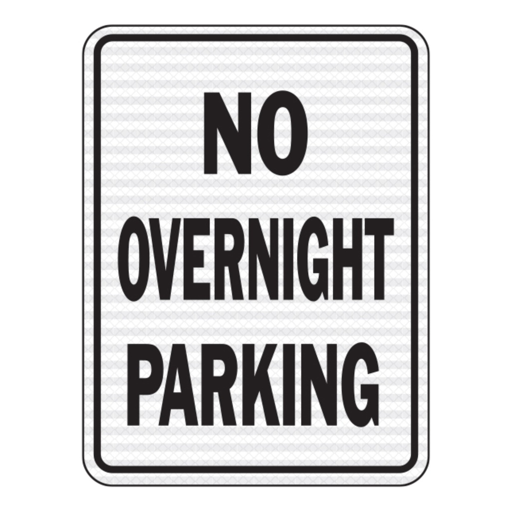 NO OVERNIGHT PARKING-HD REFL