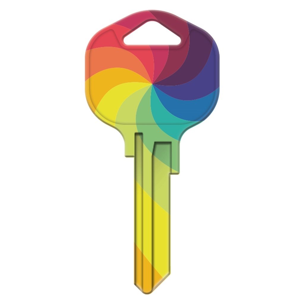 KW1-KL017 KEYBLANK RAINBOW