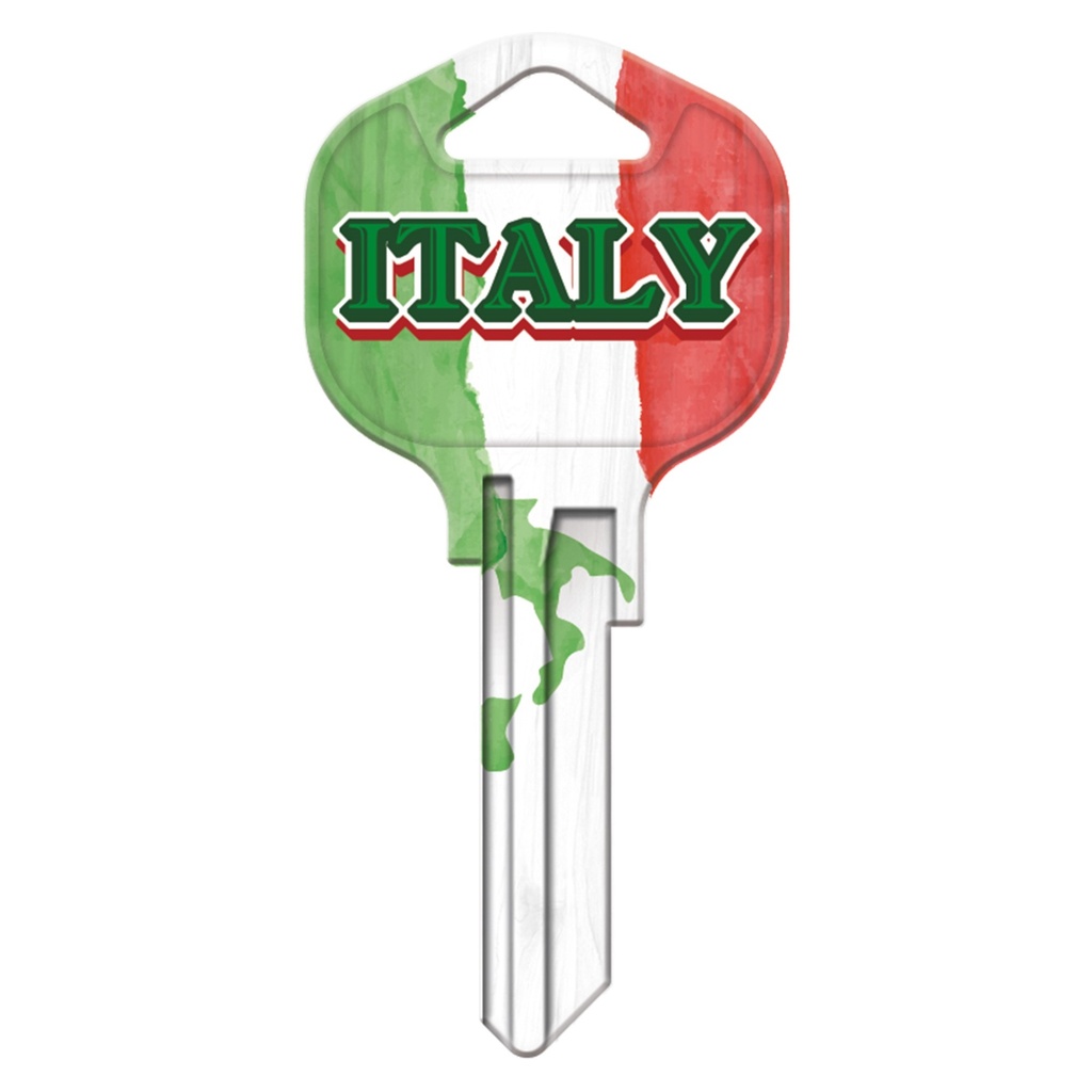 KW1-KL048 KEYBLANK FLAG ITALY