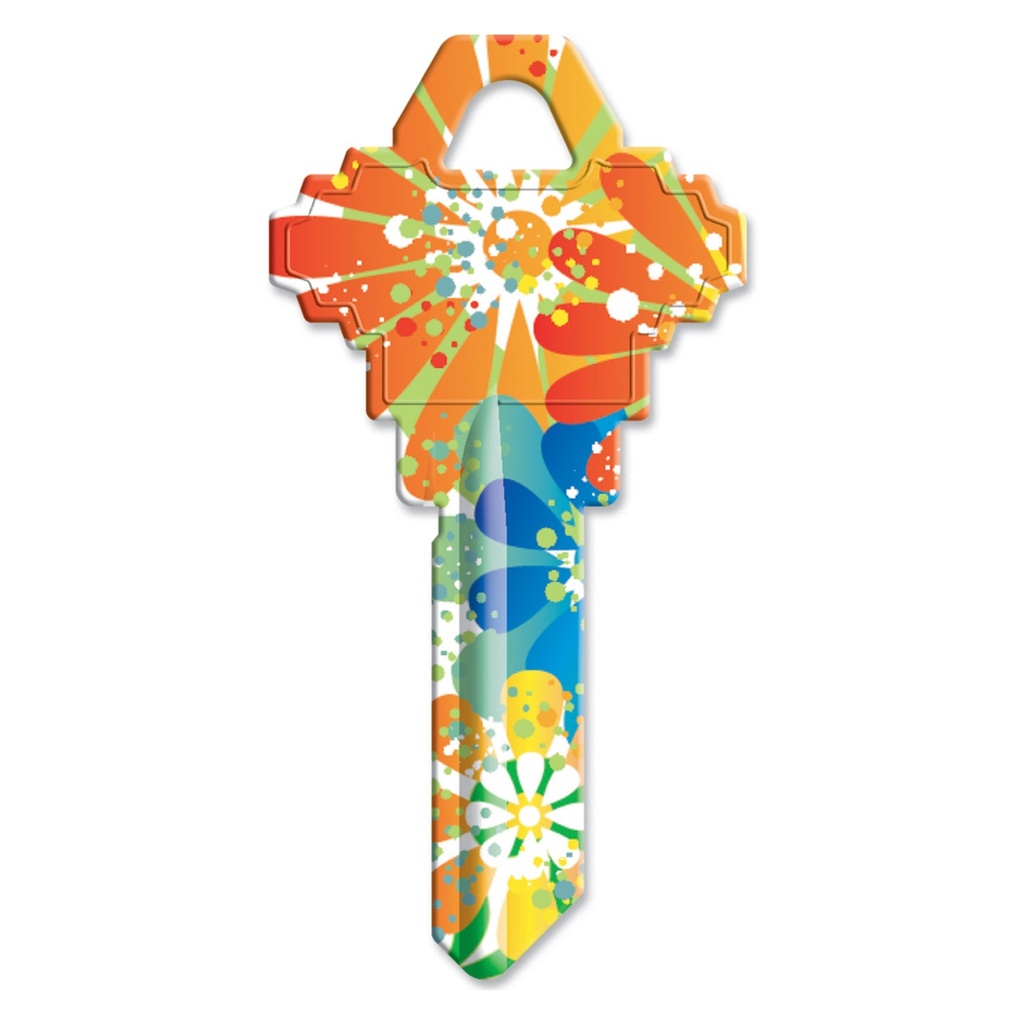 SC1-14 KEYBLANK-ORANGE SPLASH