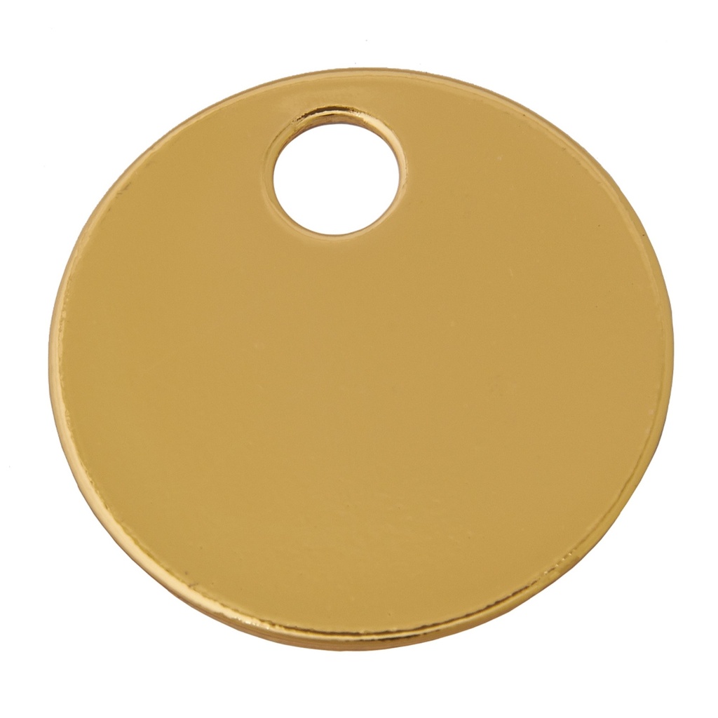 LARGE BRASS RND KEY TAG - BULK