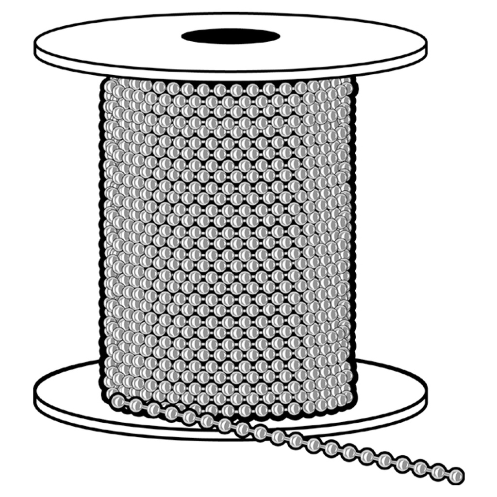 #3 ALUM BEADED CHAIN - 100 FT