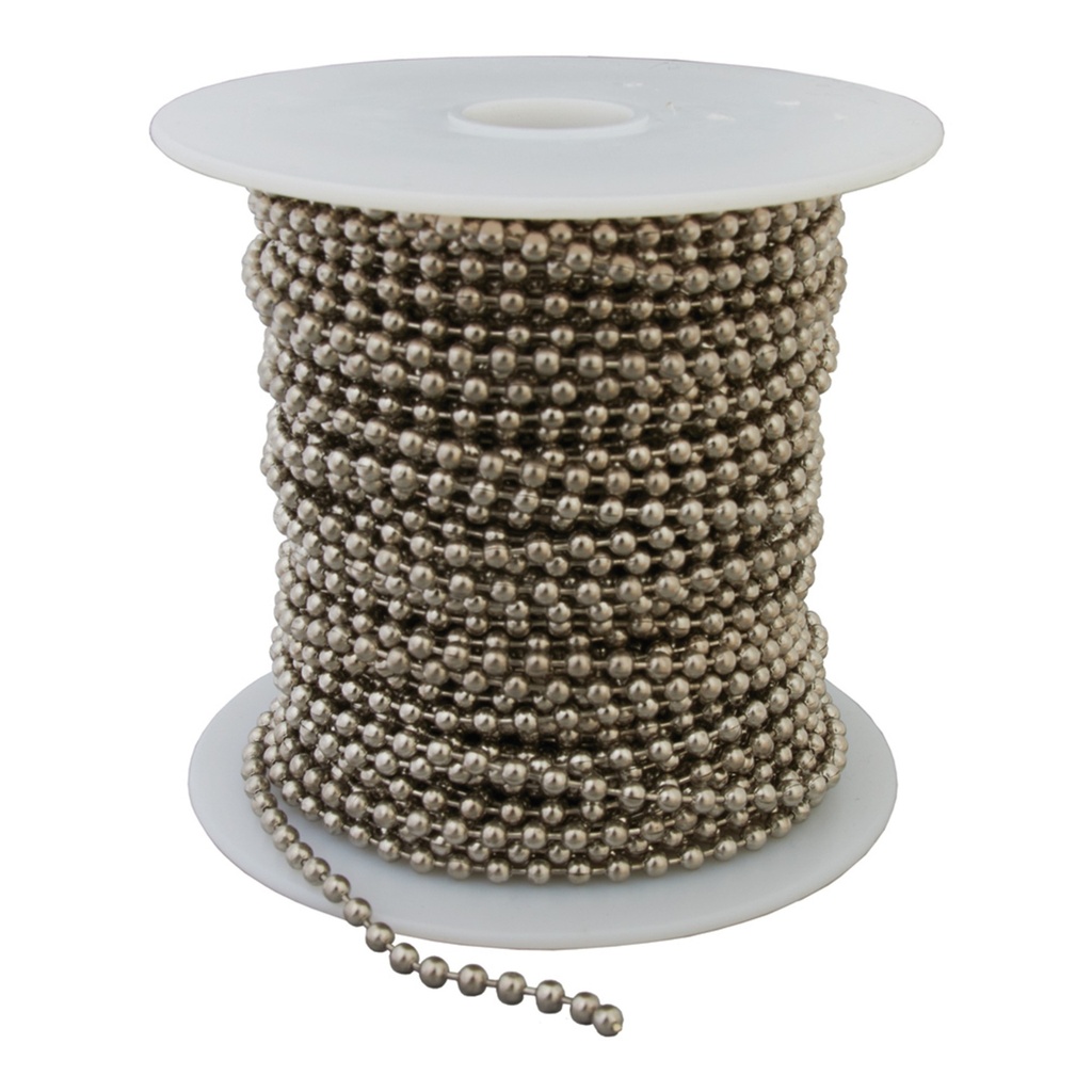 #10 NI PLTD BEADED CHN 100 FT