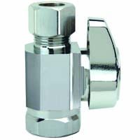 G2R12XCD 1/2" Compression Outlets X 3/8" Chrome Plated Stop Valve Brasscraft