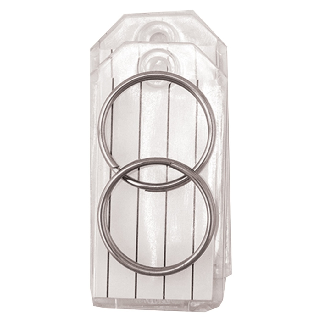 CLEAR KEY TAG W/SPLIT RING-2CD