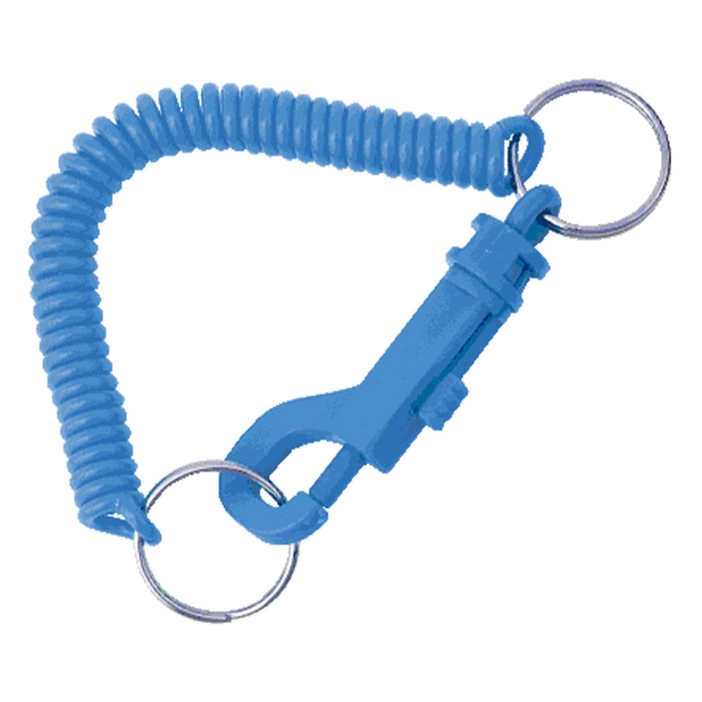 COILED KEY RING-PLASTC CLIP/25