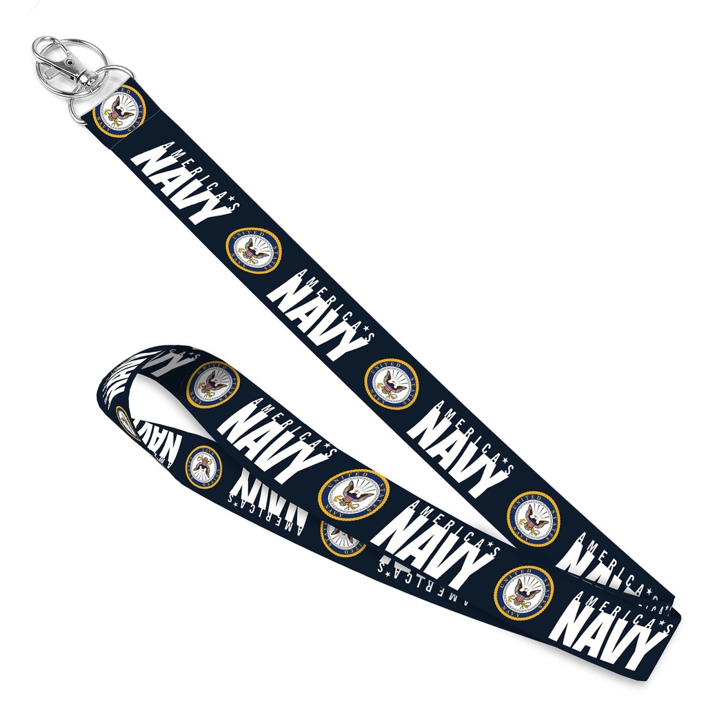 1IN W LICENSED NAVY LANYARD