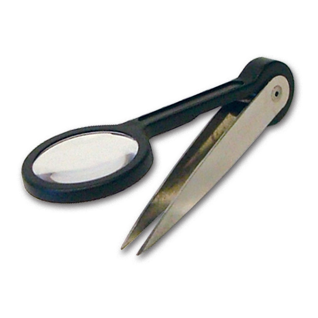 MAGNIFYING TWEEZERS/BKT