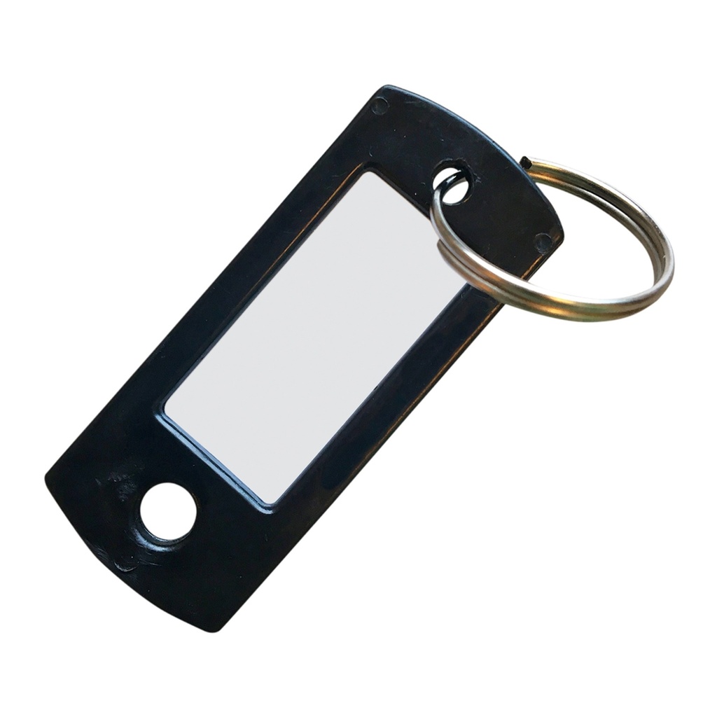 KEY TAG W/SPLIT RING - BLACK