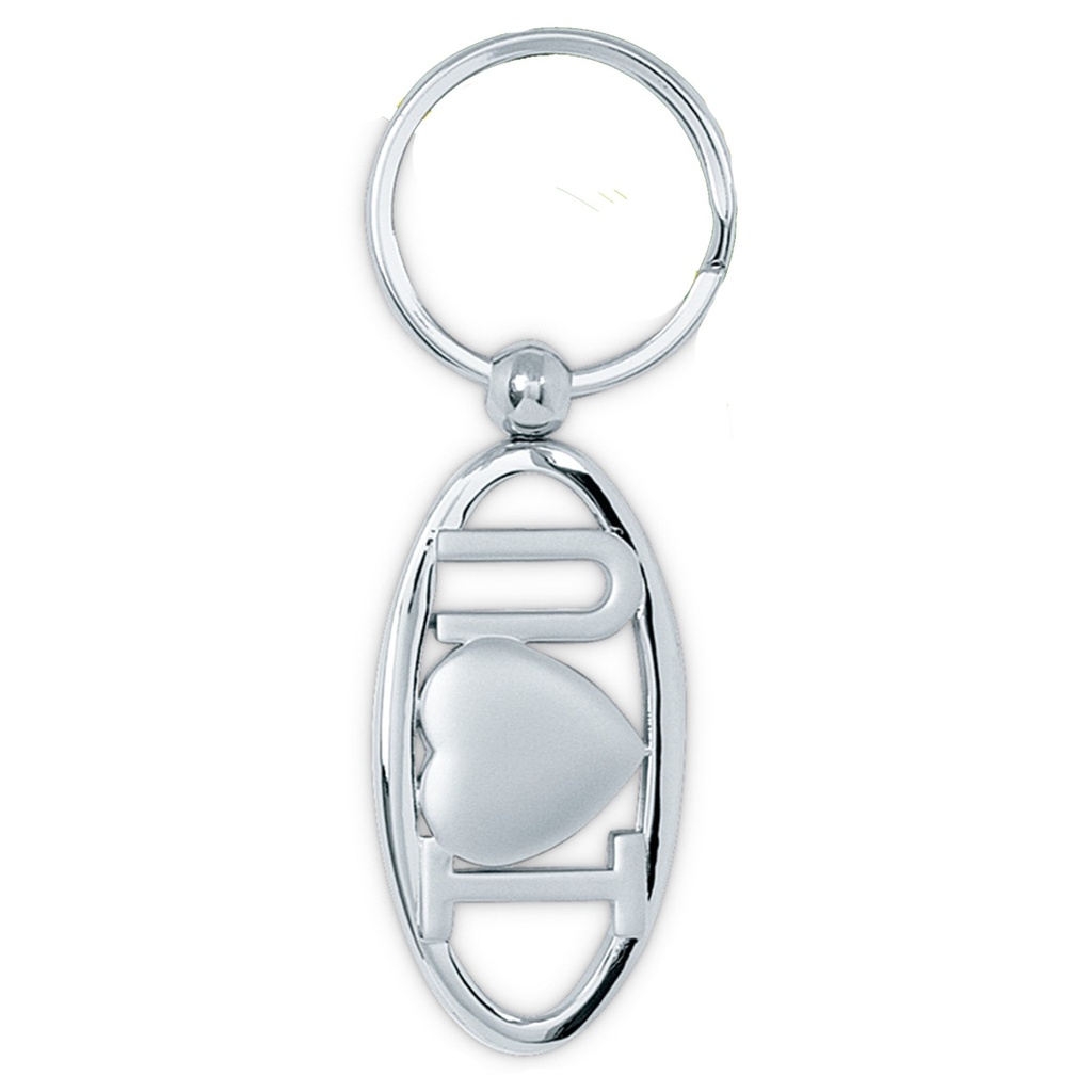 I LOVE YOU SILVER KEYCHAIN