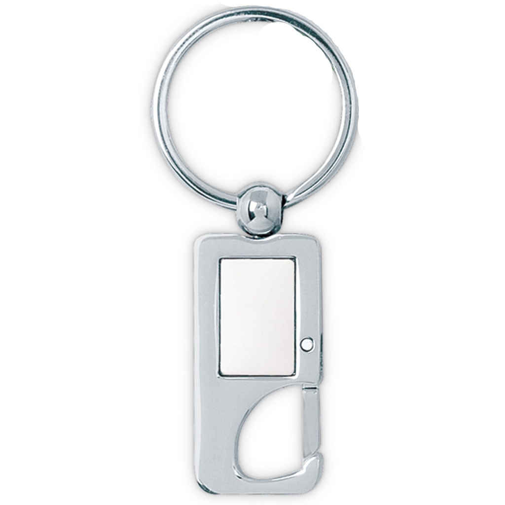 SILVER CLIP ON KEYCHAIN