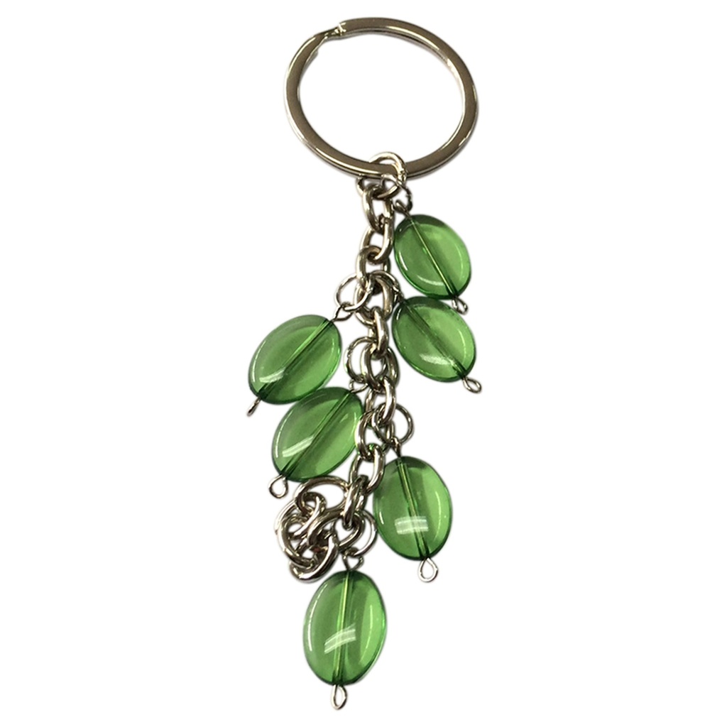 GREEN JEWEL KEY RING
