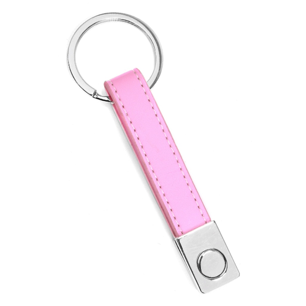 PINK LEATHERETTE KEY RING / 10