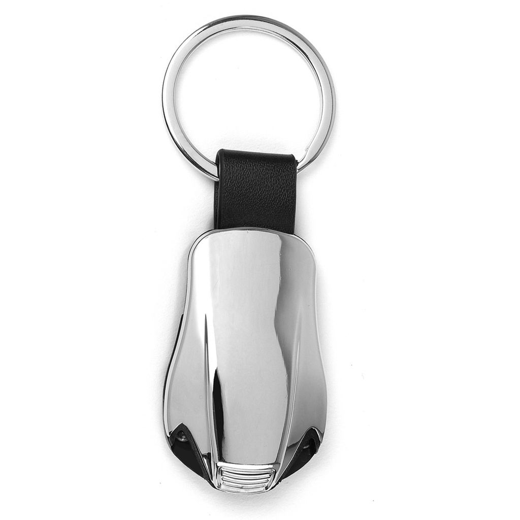 SILVER CAR LIGHT KEY RING
