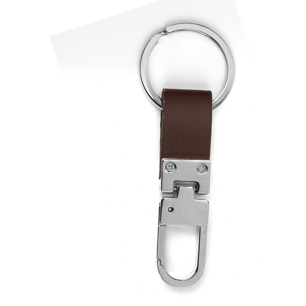 BROWN LEATHER KEY RING