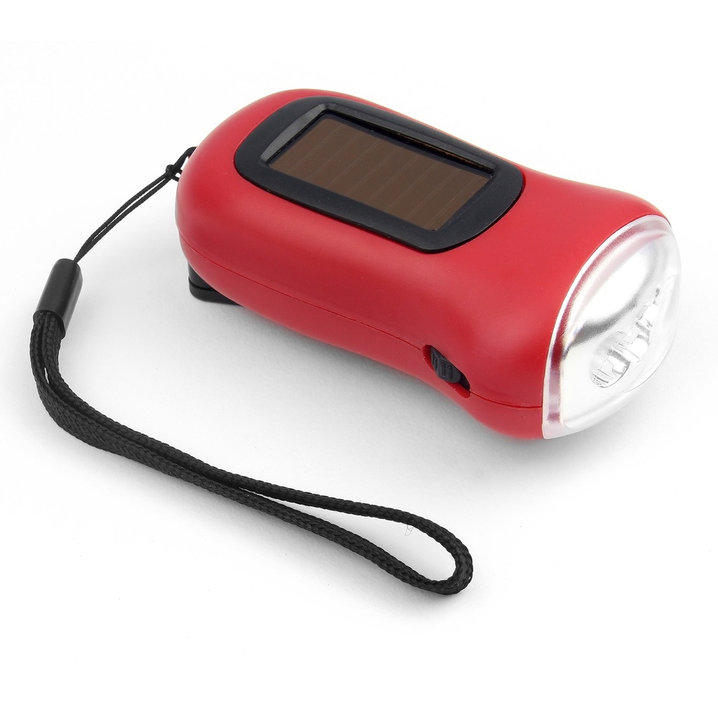 SOLAR LED CRANK FLASHLIGHT