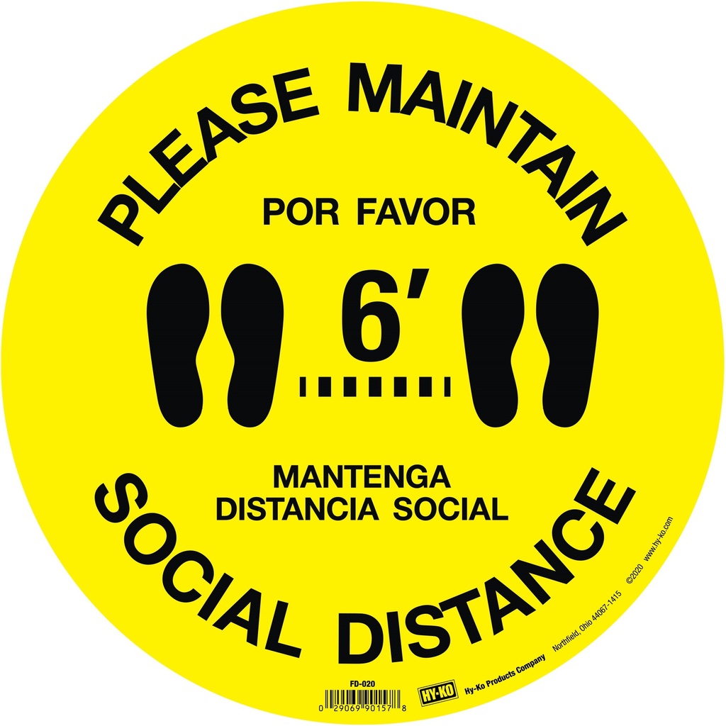 FLOOR DECAL CIR SOCIAL DIST