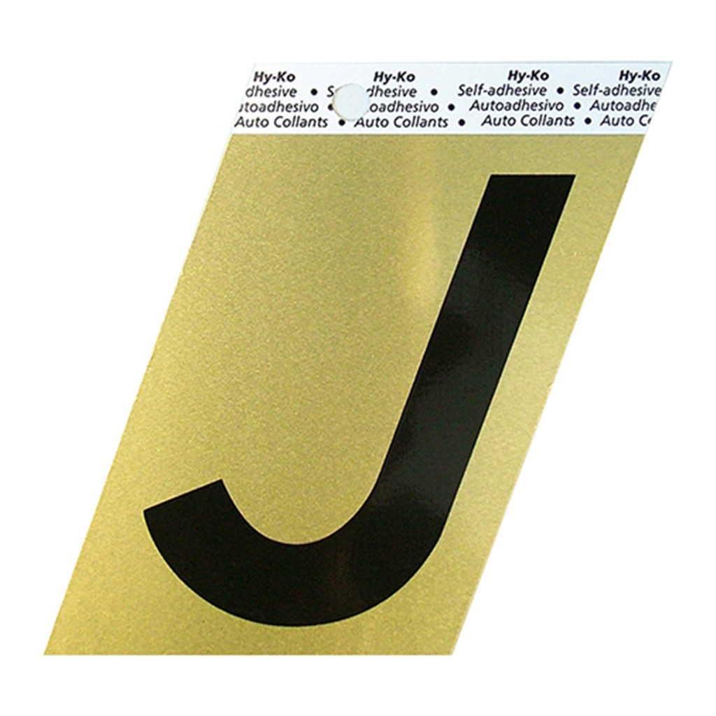 3.5IN GOLD ALUMINUM LTR J