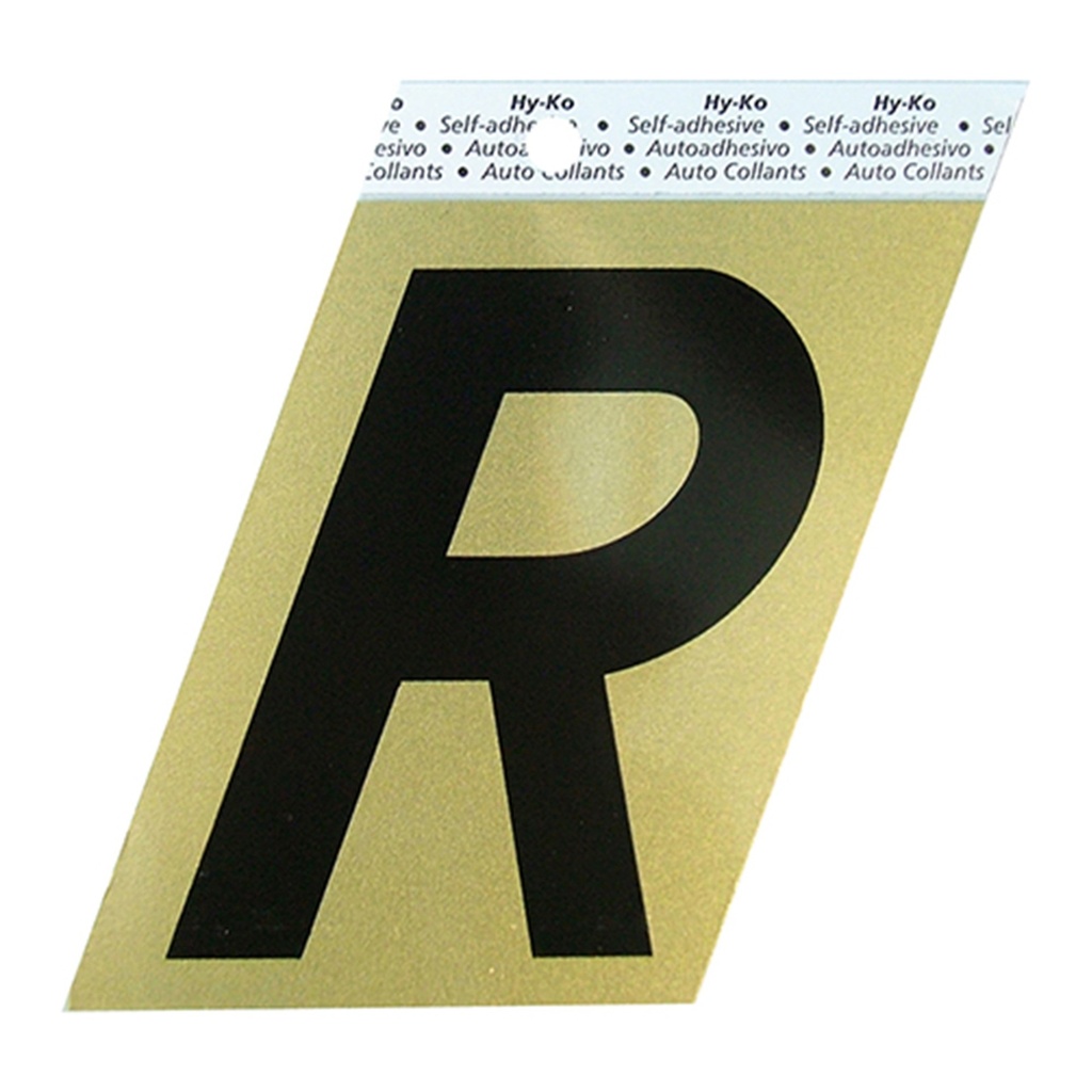 3.5IN GOLD ALUMINUM LTR R