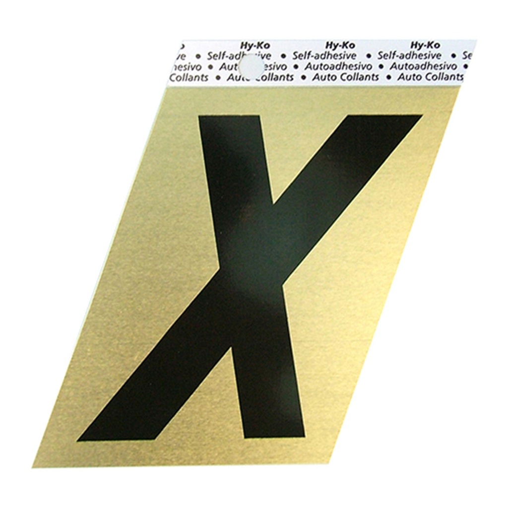 3.5IN GOLD ALUMINUM LTR X