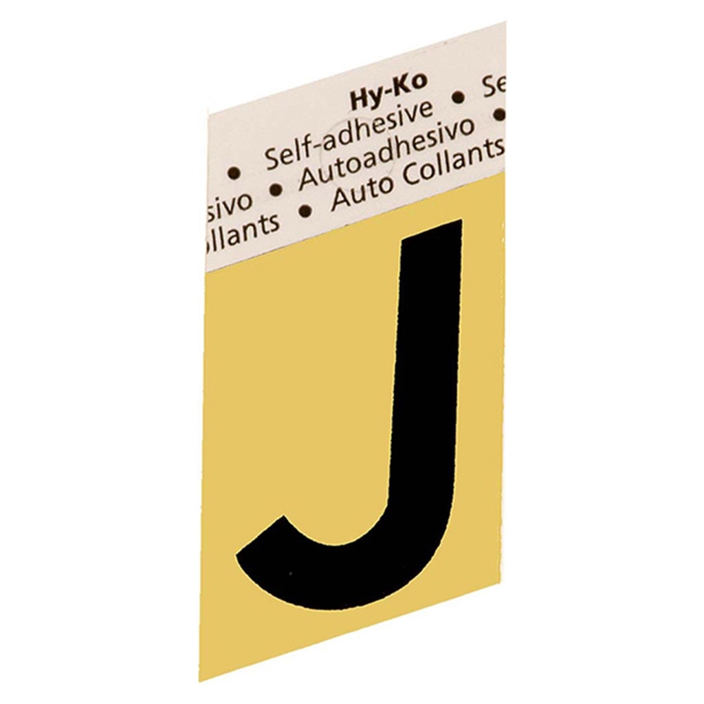 1.5 IN GOLD ALUMINUM LTR J
