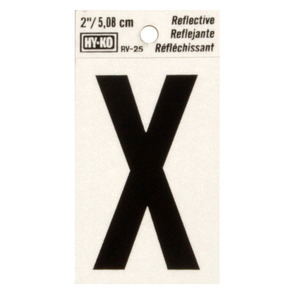 2IN REFLECTIVE LTR X