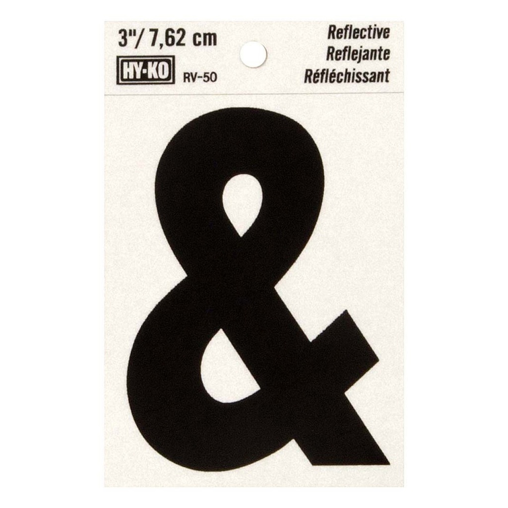 3IN REFLECTIVE AMPERSAND