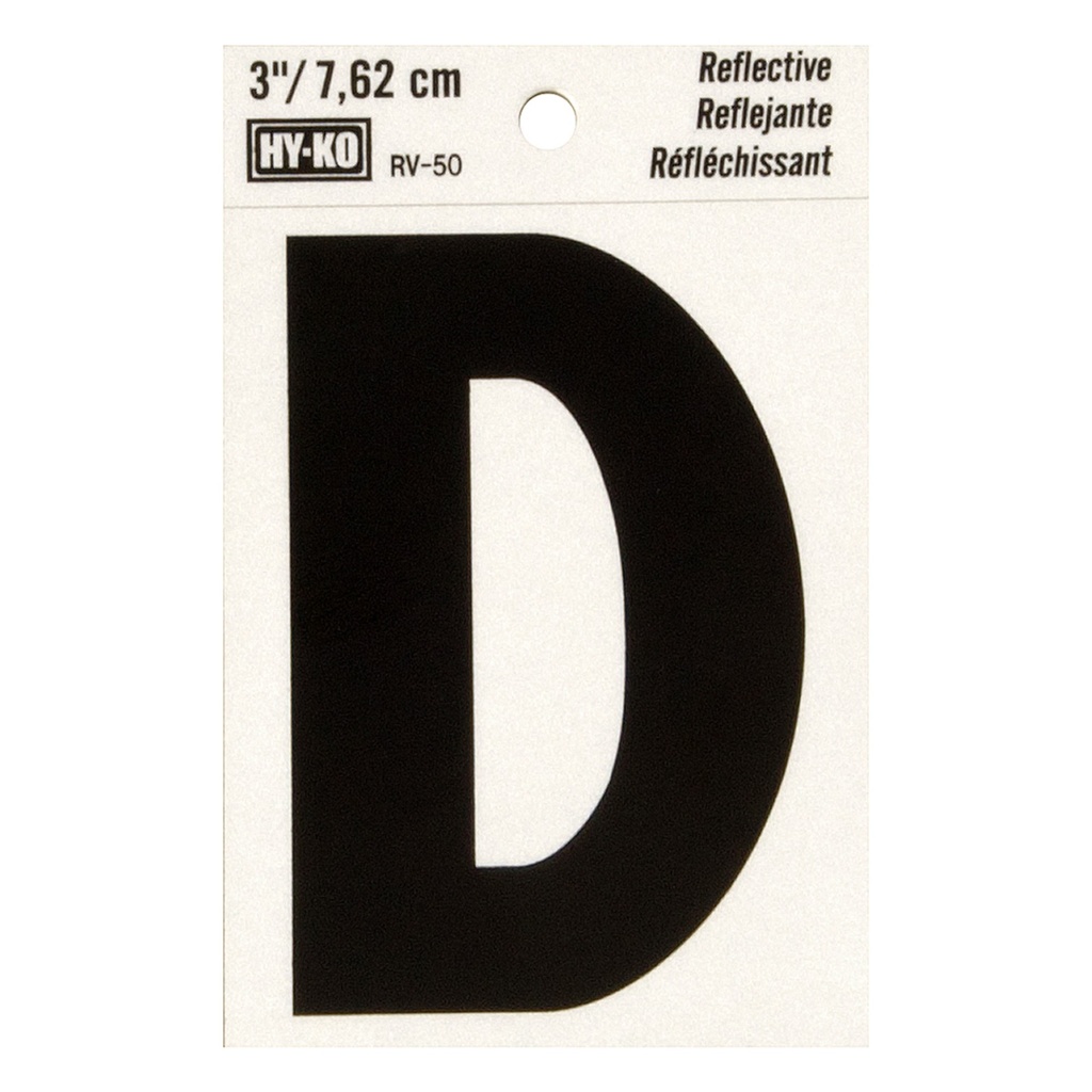 3IN REFLECTIVE LTR D