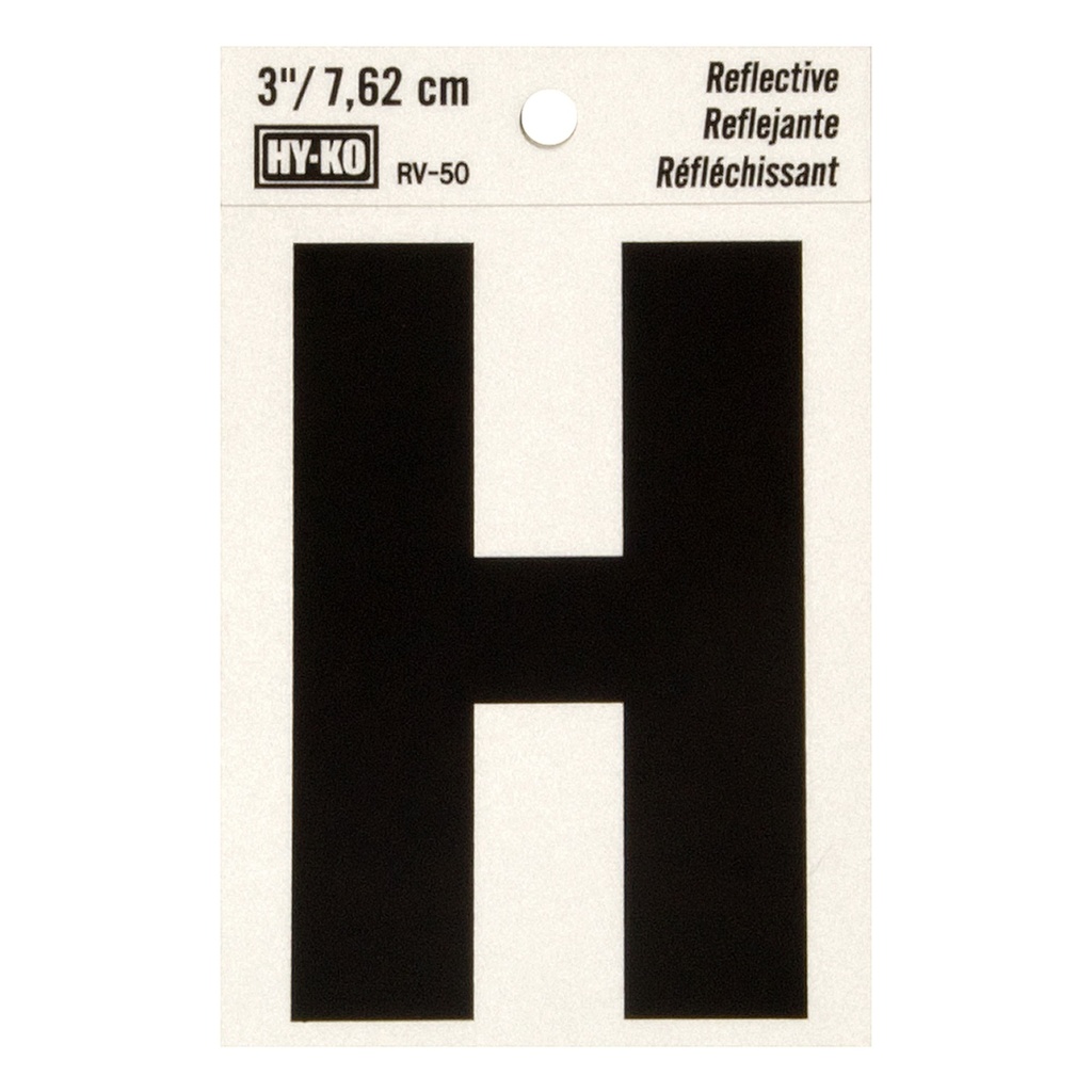 3IN REFLECTIVE LTR H
