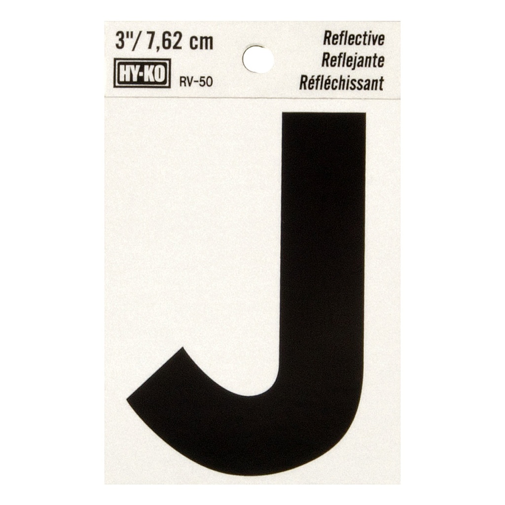 3IN REFLECTIVE LTR J