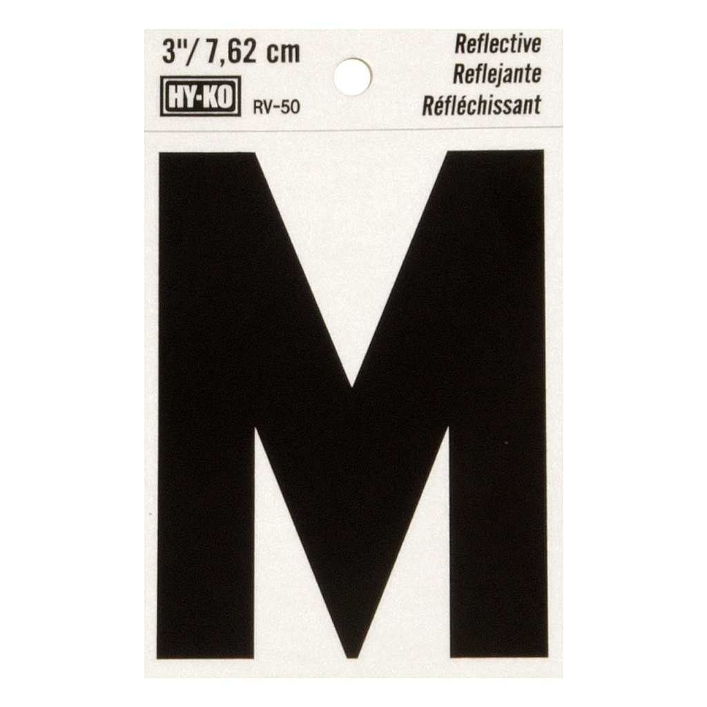 3IN REFLECTIVE LTR M