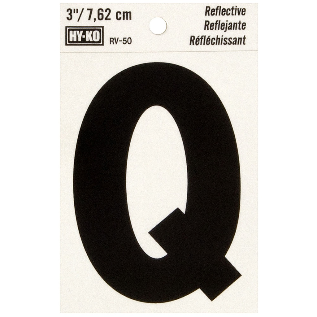 3IN REFLECTIVE LTR Q