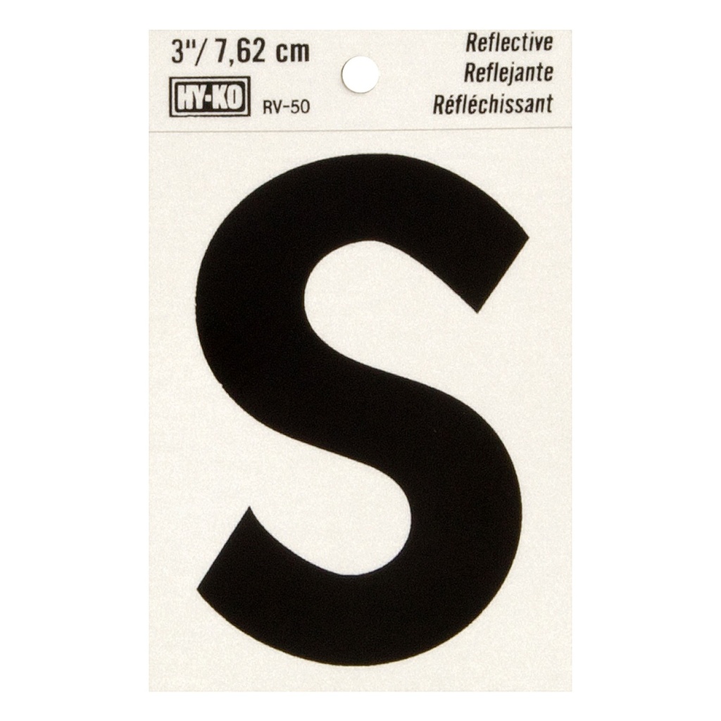 3IN REFLECTIVE LTR S