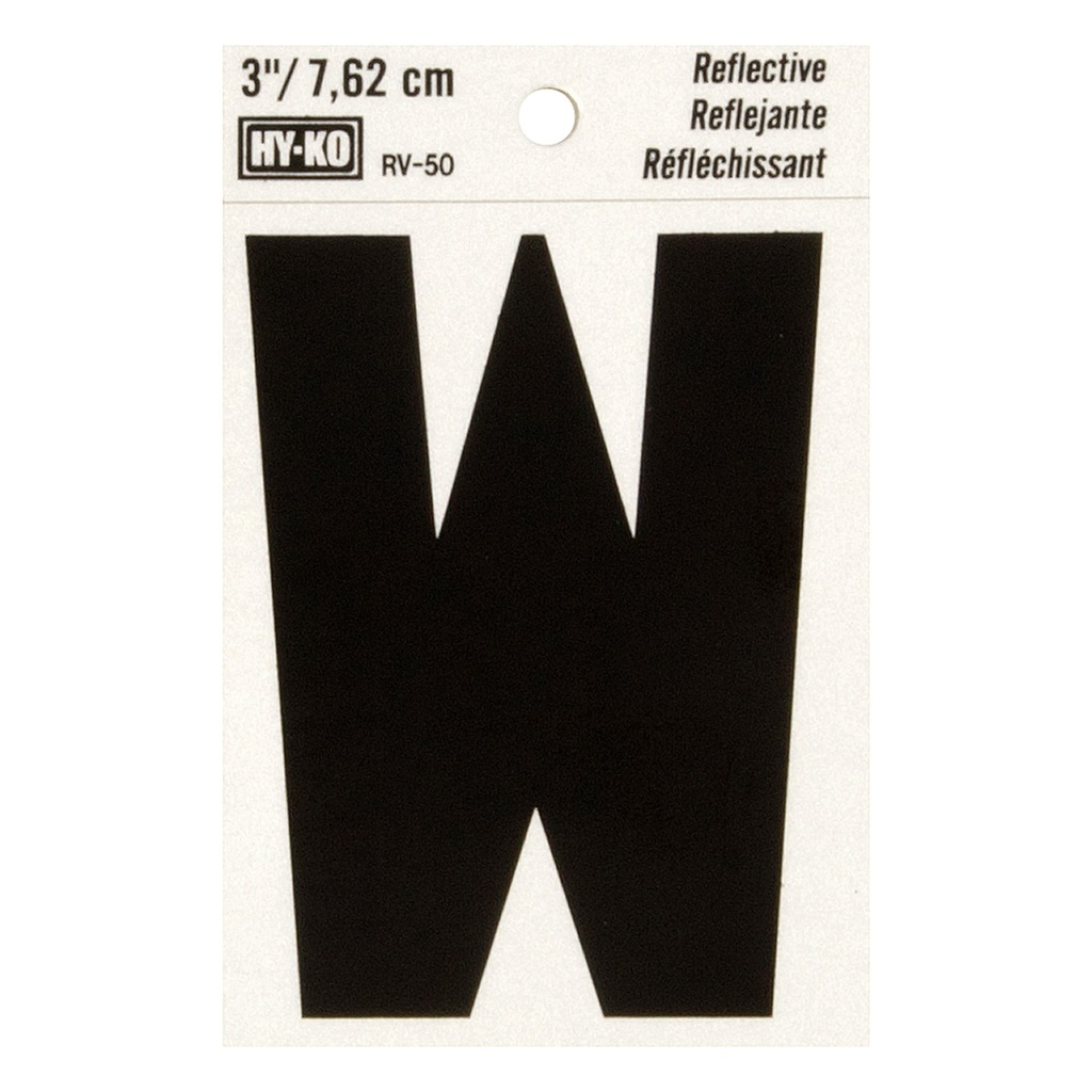 3IN REFLECTIVE LTR W