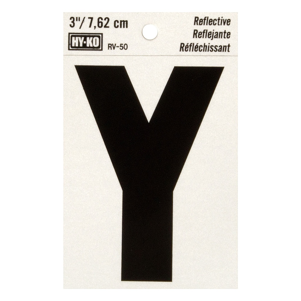 3IN REFLECTIVE LTR Y