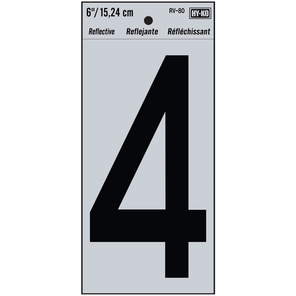 6IN REFLECTIVE NBR 4