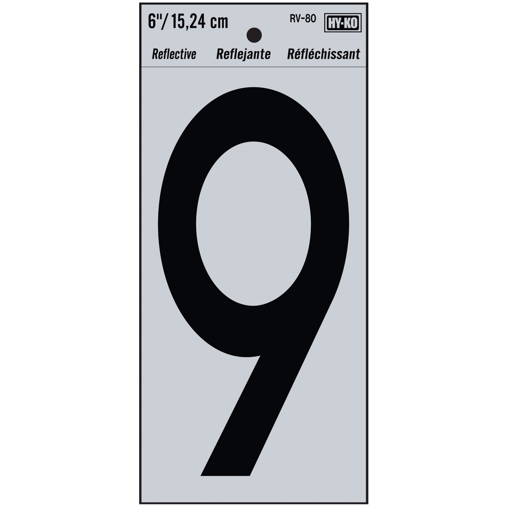 6IN REFLECTIVE NBR 9