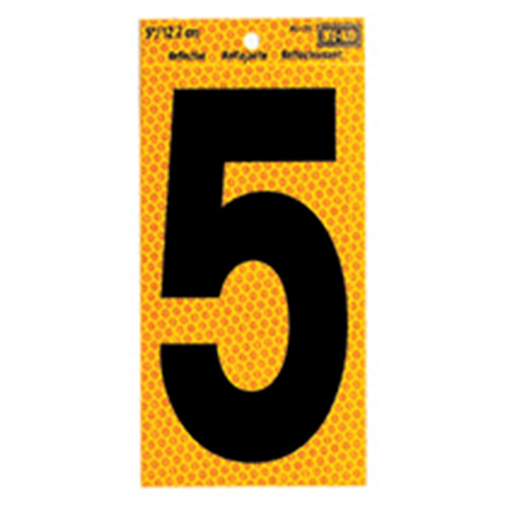 5IN YLW REFL NBR 5