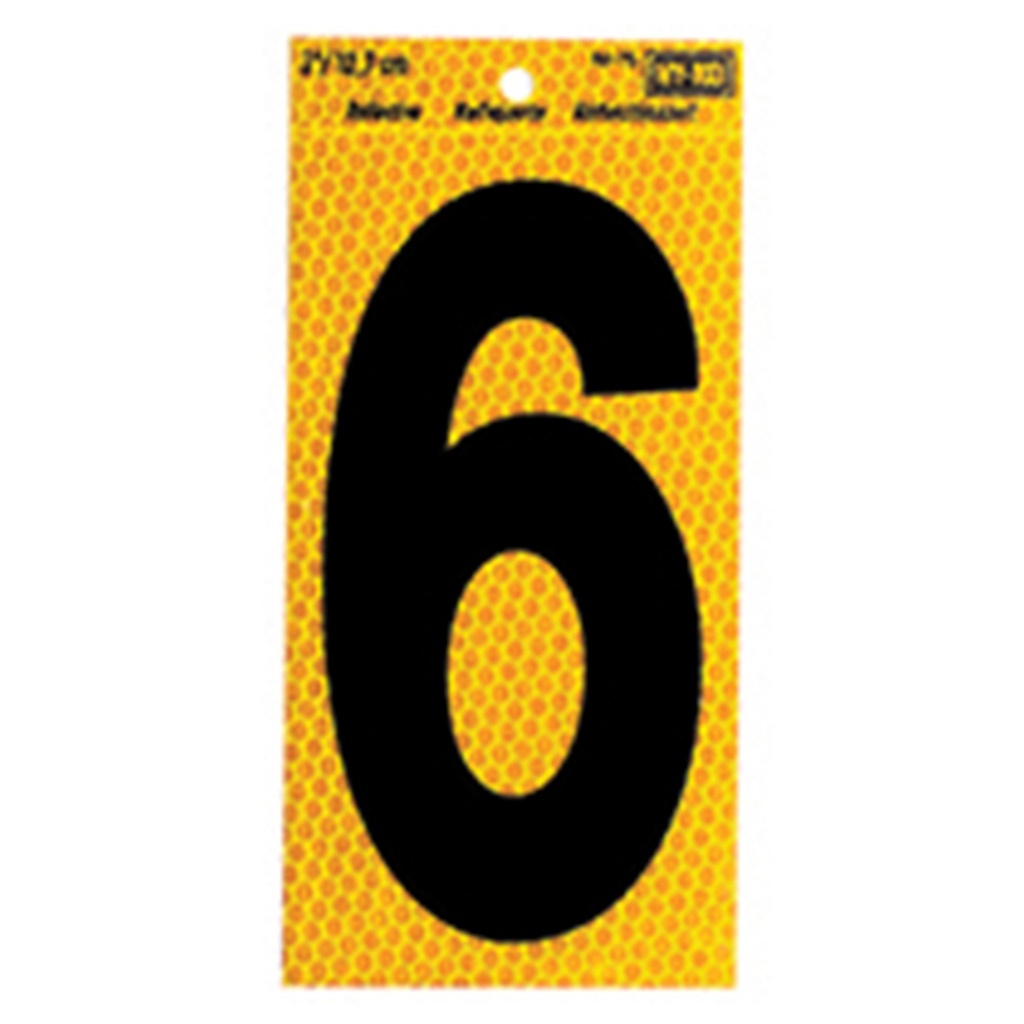 5IN YLW REFL NBR 6