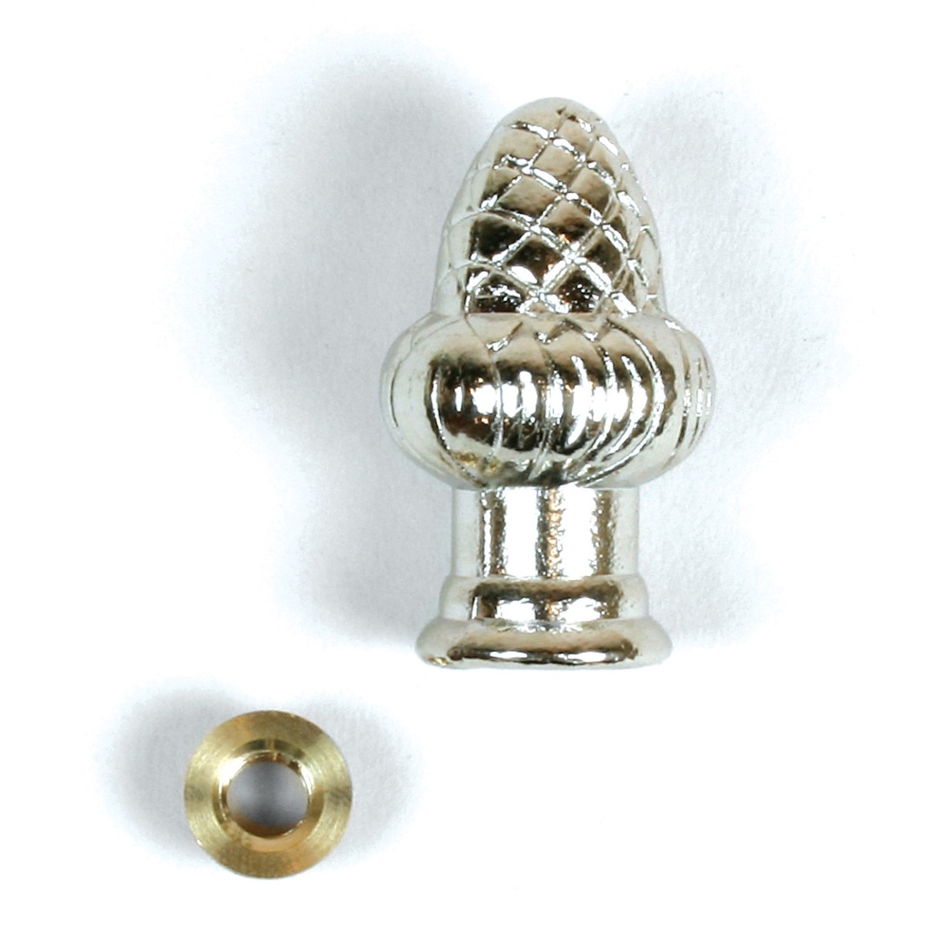 FINIAL ACORN W/REDUCER NICKEL