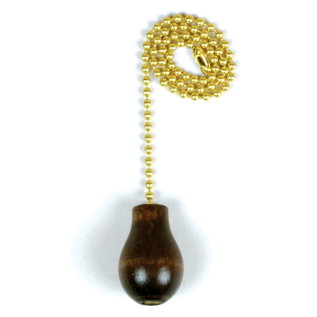 PULL CHAINWALNUT WOODEN KNOB W