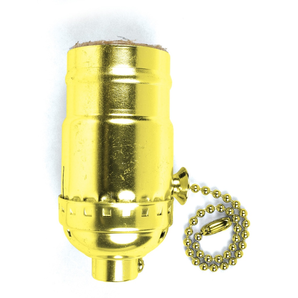 SOCKET PULL CHAIN 3 WAY BRASS