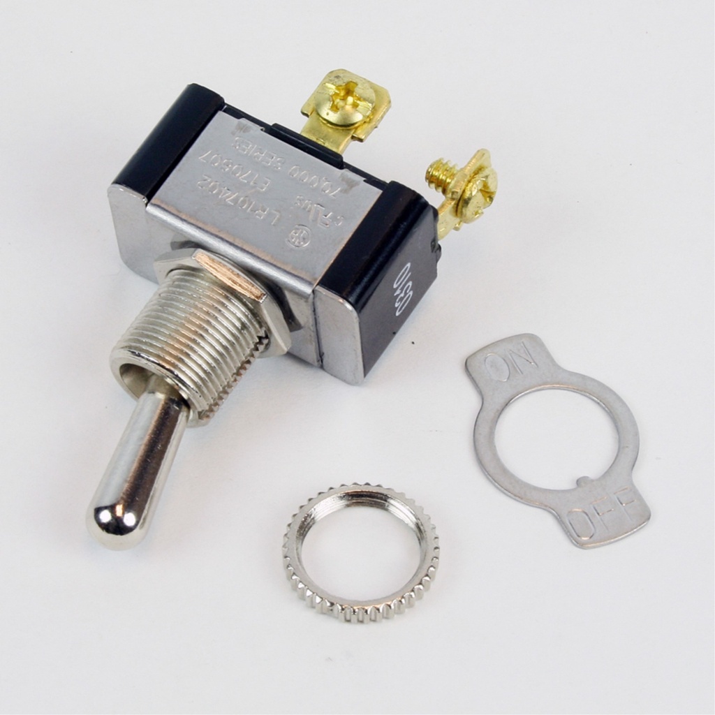 SWITCH TOGGLE SPST ON/OFF 2 SCR