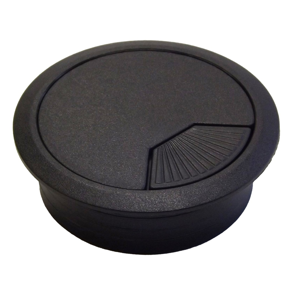 DESK GROMMETS 2 3/8" BLACK ADJ