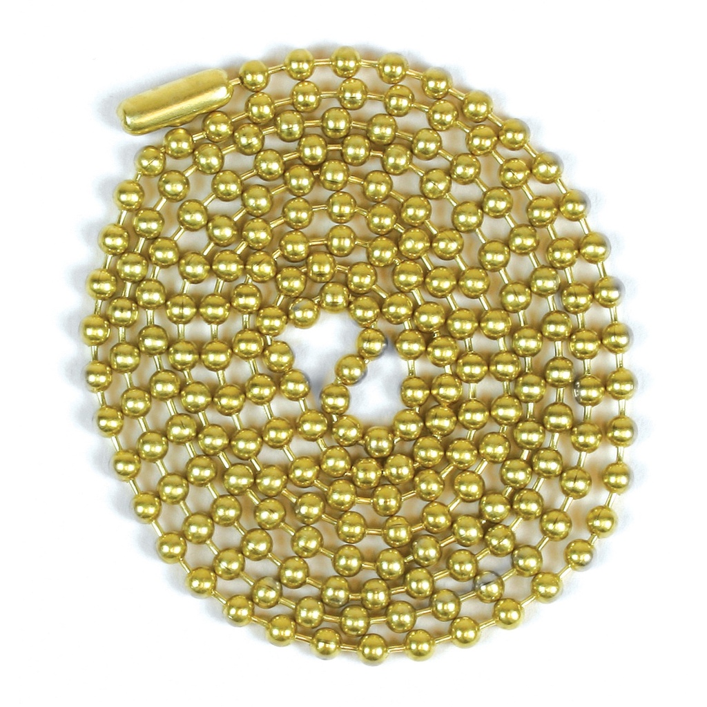 BEADED CHAIN#6 BRASS3' W/CONN