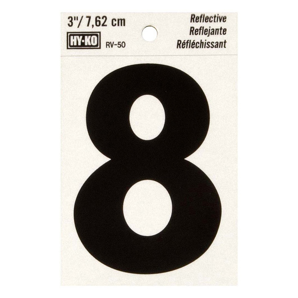 3IN REFLECTIVE NBR 8